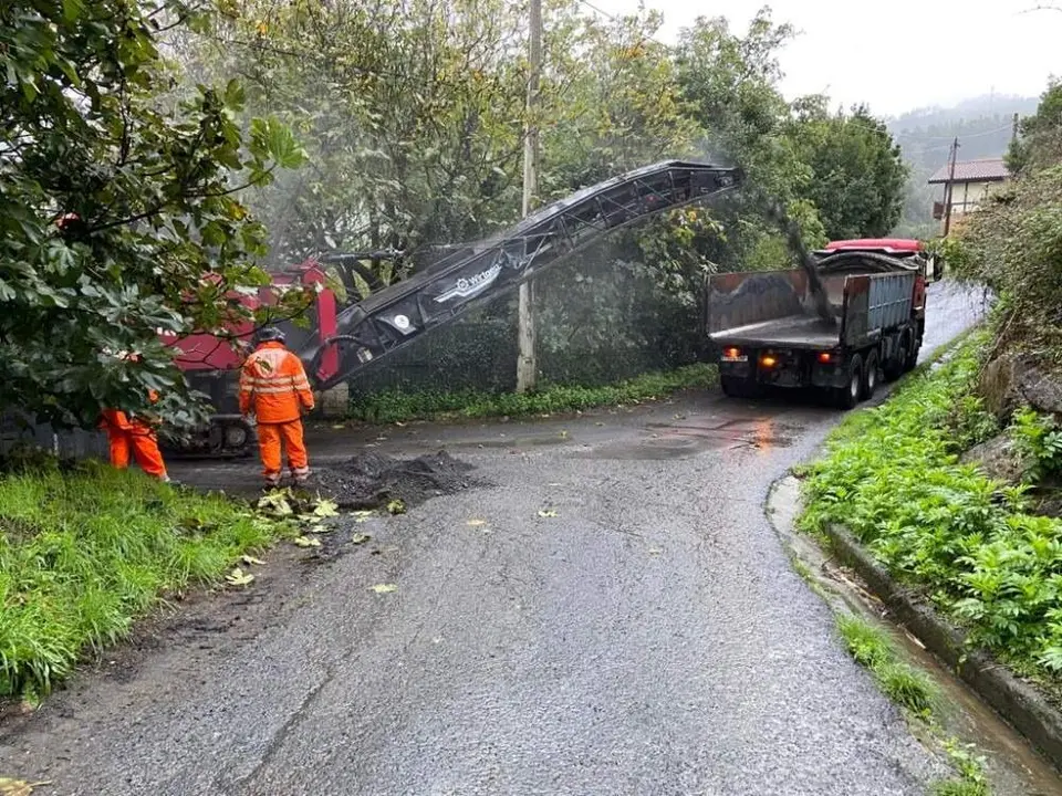 Trabajos en la carretera renovada